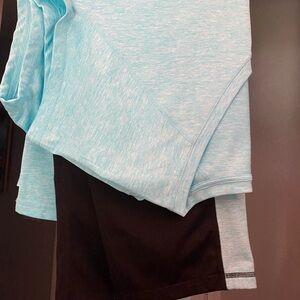 Ideology - Legging and Tee - Black & Aqua